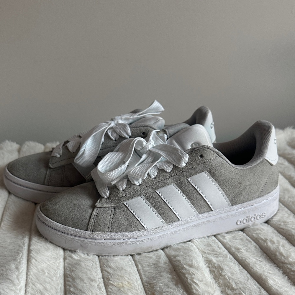 Adidas Classic Gray and White Sneakers